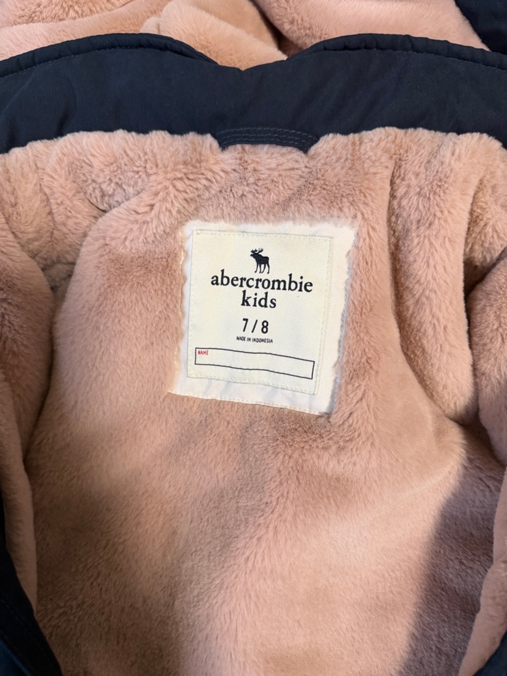 abercrombie kids Pink Faux-Fur Lined Pea Coat